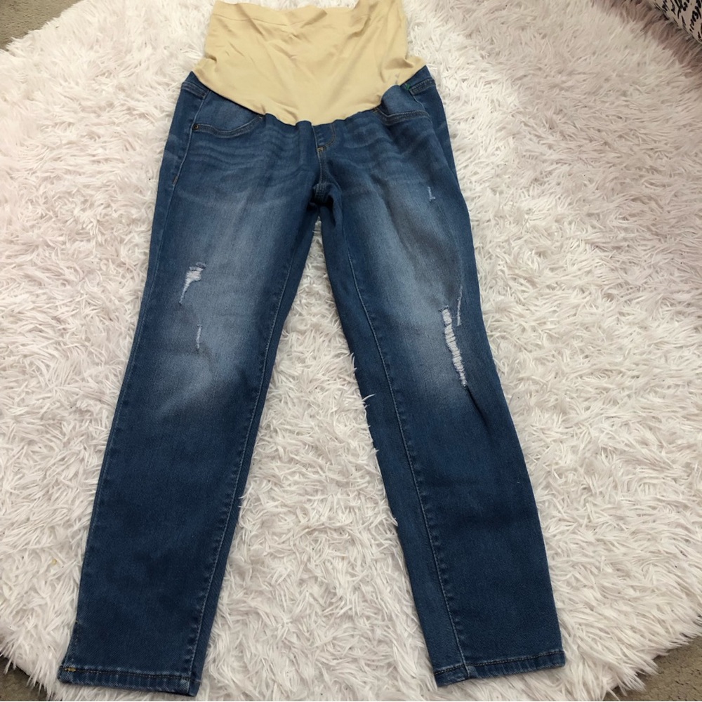 A Glow Maternity Crop Jegging Size 4 denim